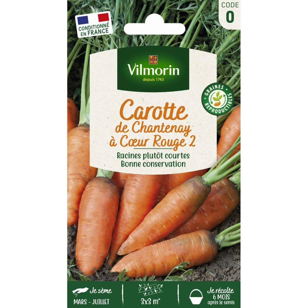 Sachet graines carotte de chantenay à coeur rouge 2
