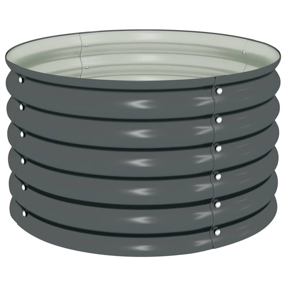 Lit surélevé de jardin 80x80x44 cm acier galvanisé gris