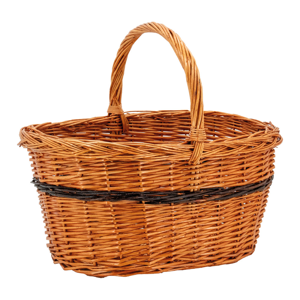 Panier lucette en osier buff droit