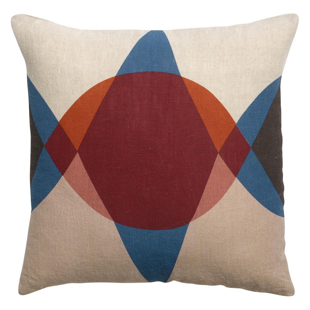 Coussin imprimé zeff malory dragee 45 x 45 cm
