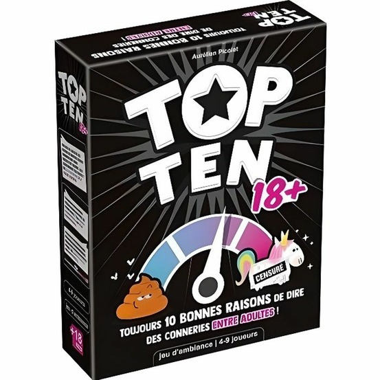 Jeu de société cocktail games top ten 4 à 9 joueurs - 30 min
