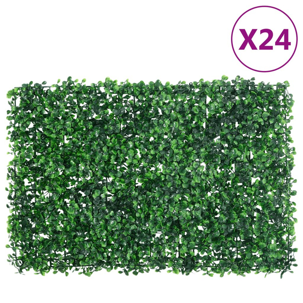   clôture à feuilles d'arbustes artificiels 24 pcs vert 40x60 cm