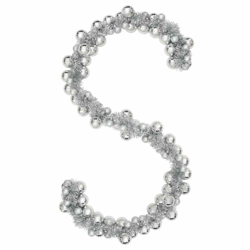Guirlande de boules de noël led argent 186 cm polystyrène