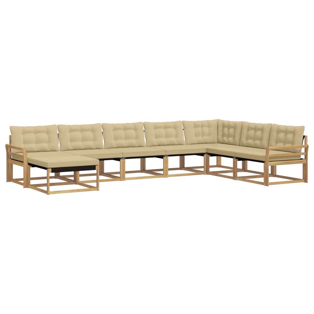 Ensemble de canapés d'extérieur 8 pc blanc et beige
