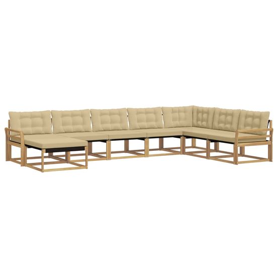 Ensemble de canapés d'extérieur 8 pc blanc et beige