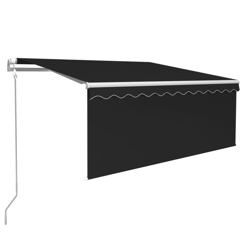 Auvent rétractable automatique avec store 3,5x2,5 m anthracite