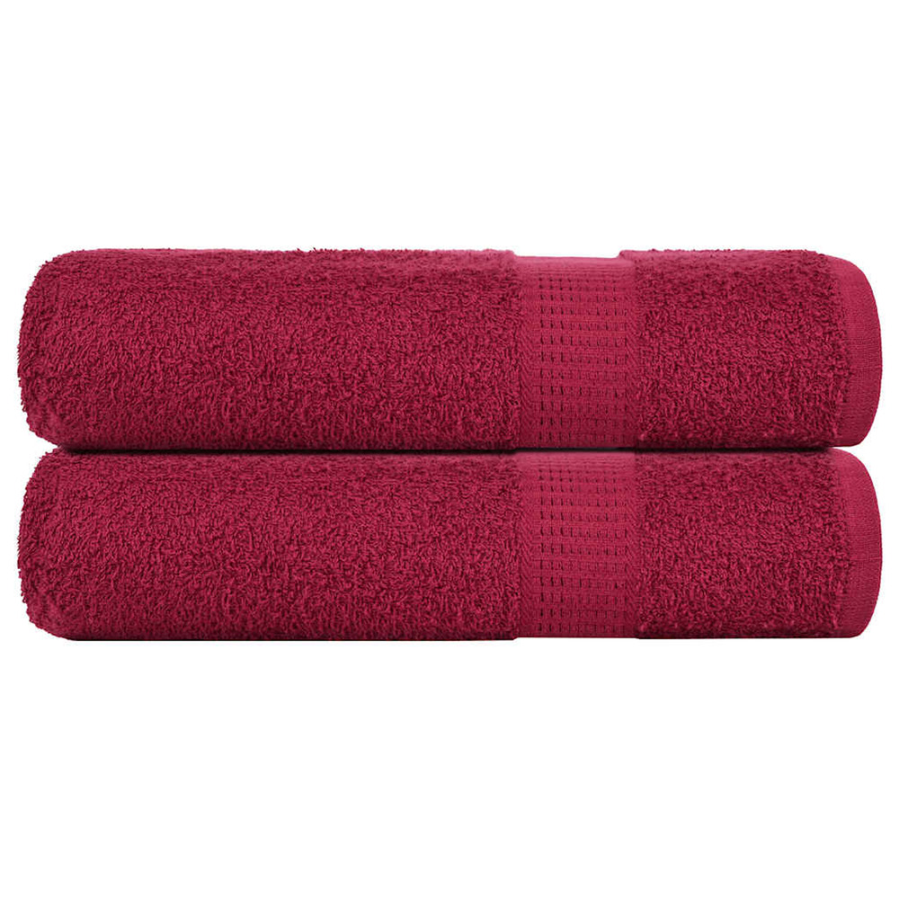 Serviettes de douche frogn 2 pcs bordeaux 70x140cm 360 g/m²