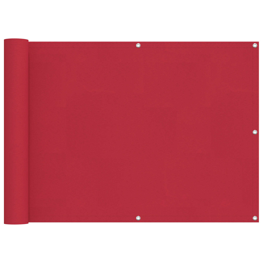 Écran de balcon rouge 75 x 200 cm oxford alu enduit de pu
