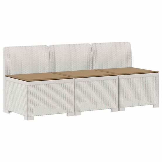 Canapé de jardin 3 places avec coussins look rattan 3 place pp