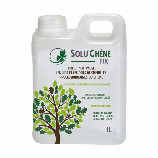 Traitement biologique contre les nids de chenilles processionnaires du chêne, solu'chêne fix - bidon de 1l