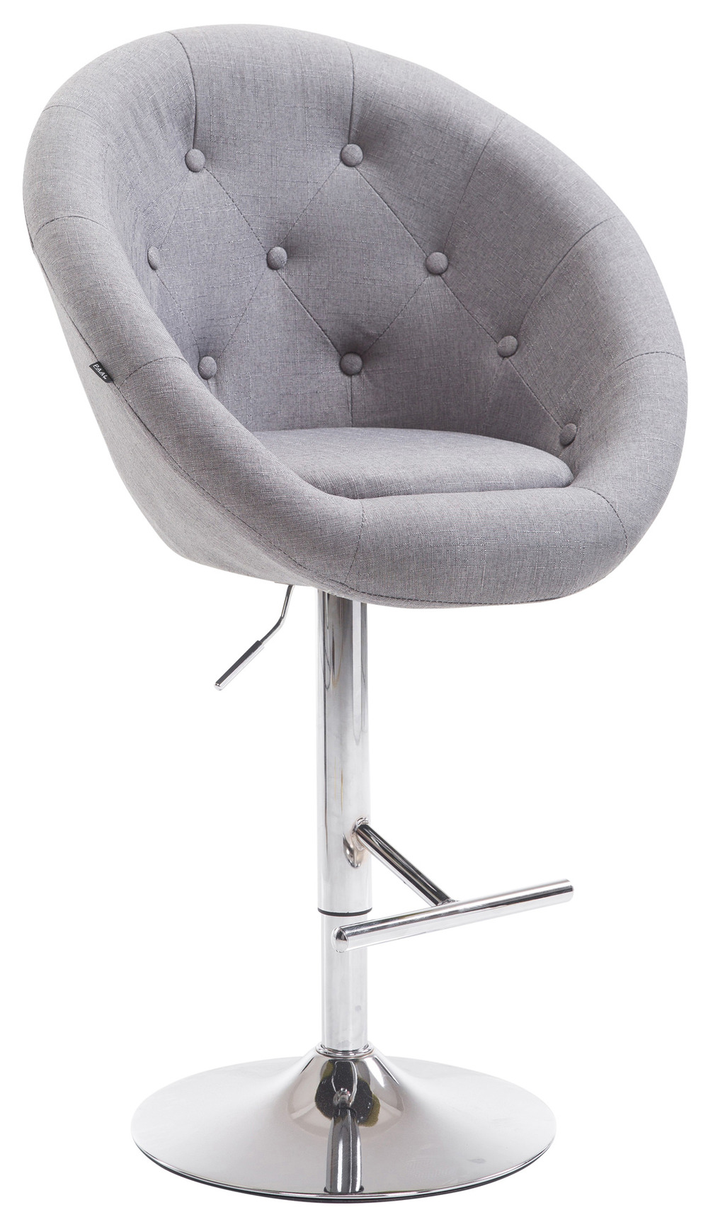 Tabouret de bar london v2 tissu chrome