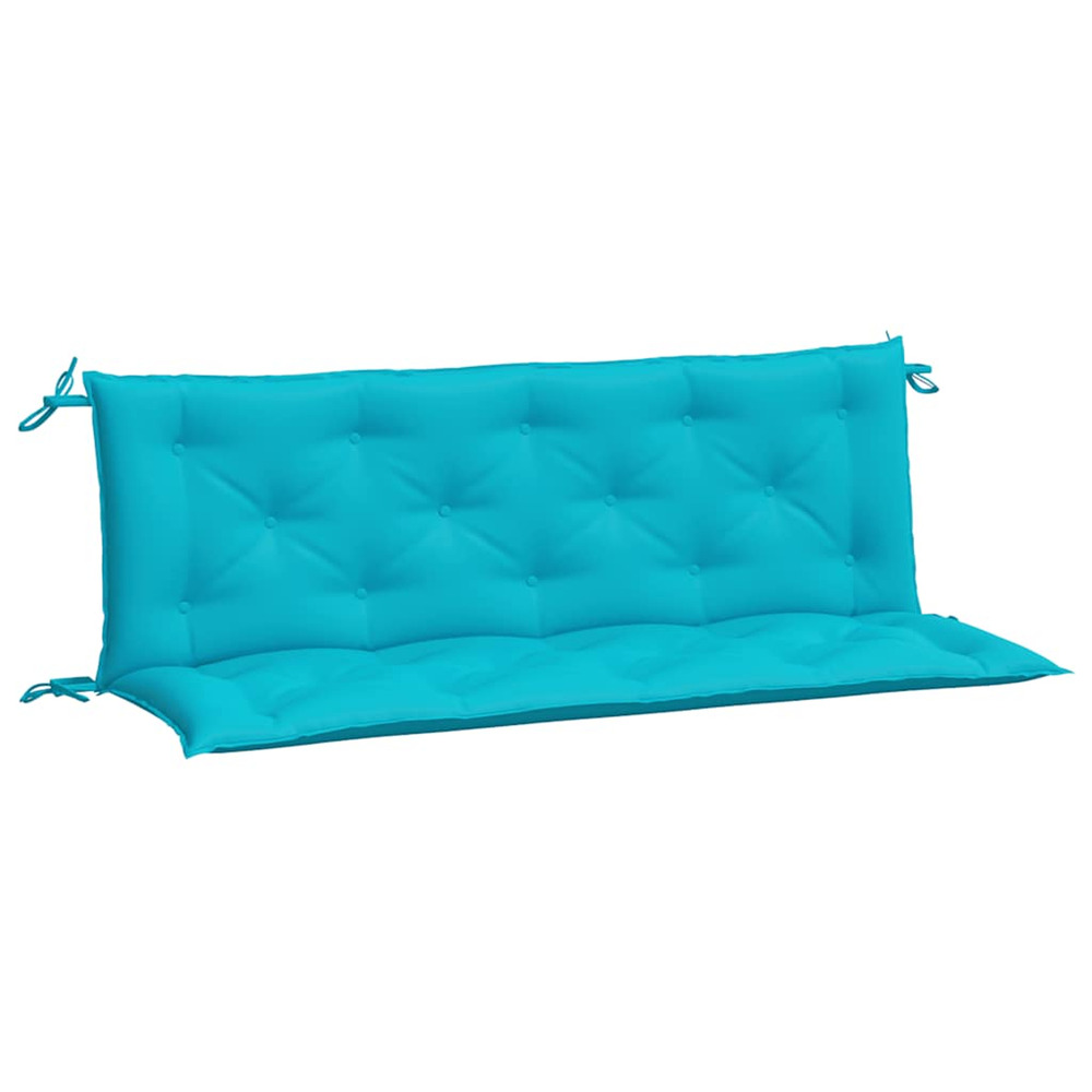 Coussins de banc de jardin lot de 2 turquoise 150x50x7 cm tissu