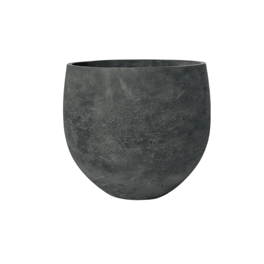 Pot de fleurs noir délavé - d.32cm x h.28cm