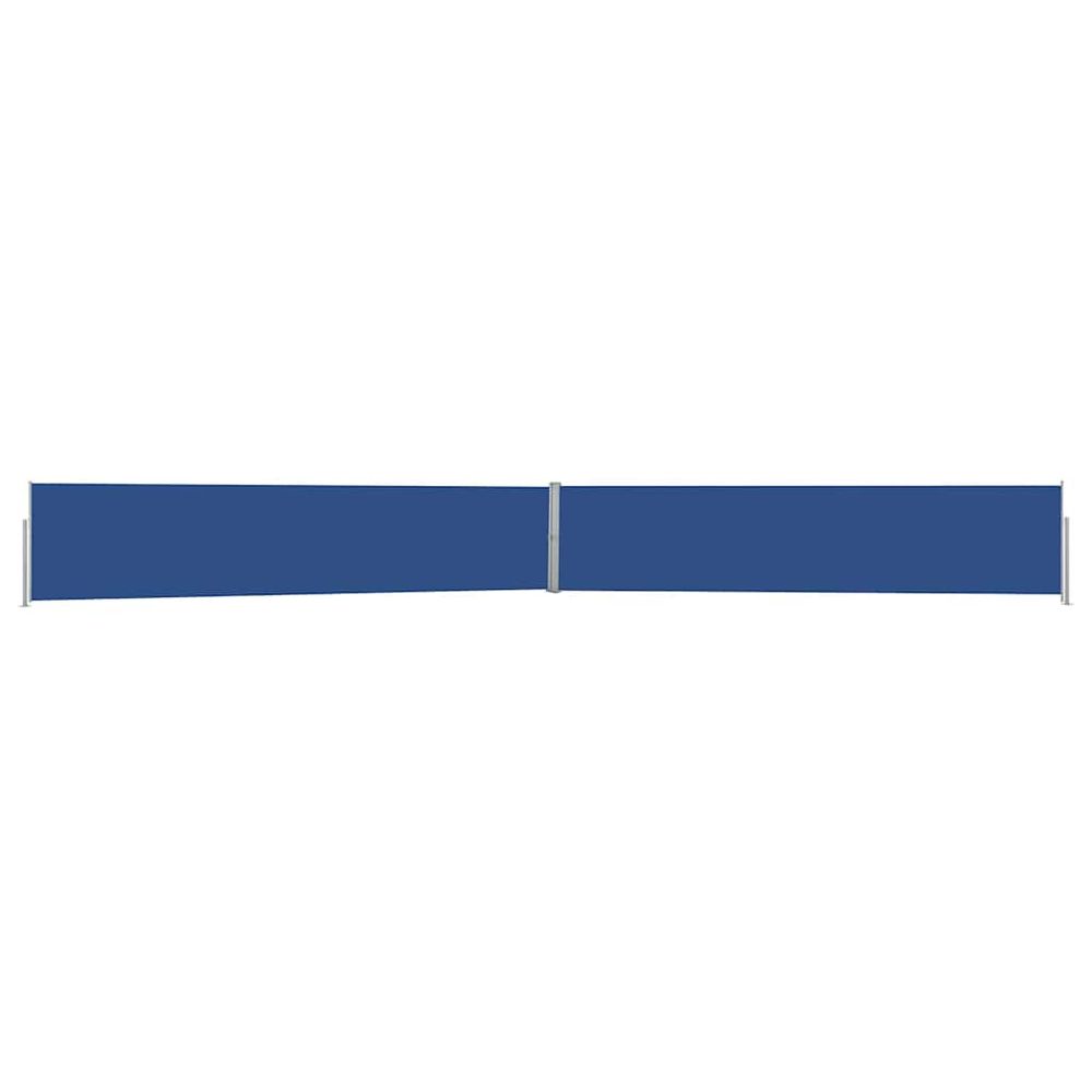 Auvent latéral rétractable de patio 140x1200 cm bleu