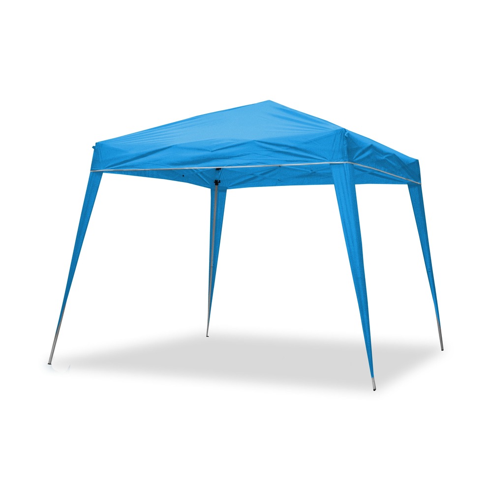 Wasabi - tonnelle pliante 3x3 m bleue - bâche nylon - protection eau et soleil - piquets - structure acier – pergola jardin