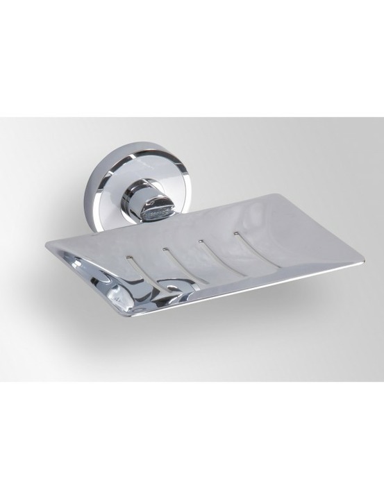 Porte-savon mural omega laiton chromé 12,5x5,5x11,5 cm