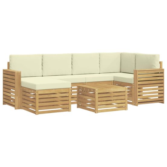 Ensemble de canapés d'extérieur 7 pc blanc et crème polyester