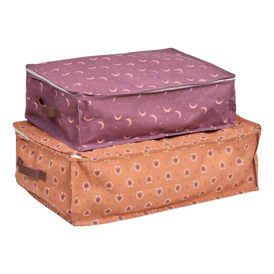 Lot de 2 housses de rangement zippy l60xp40xh20cm