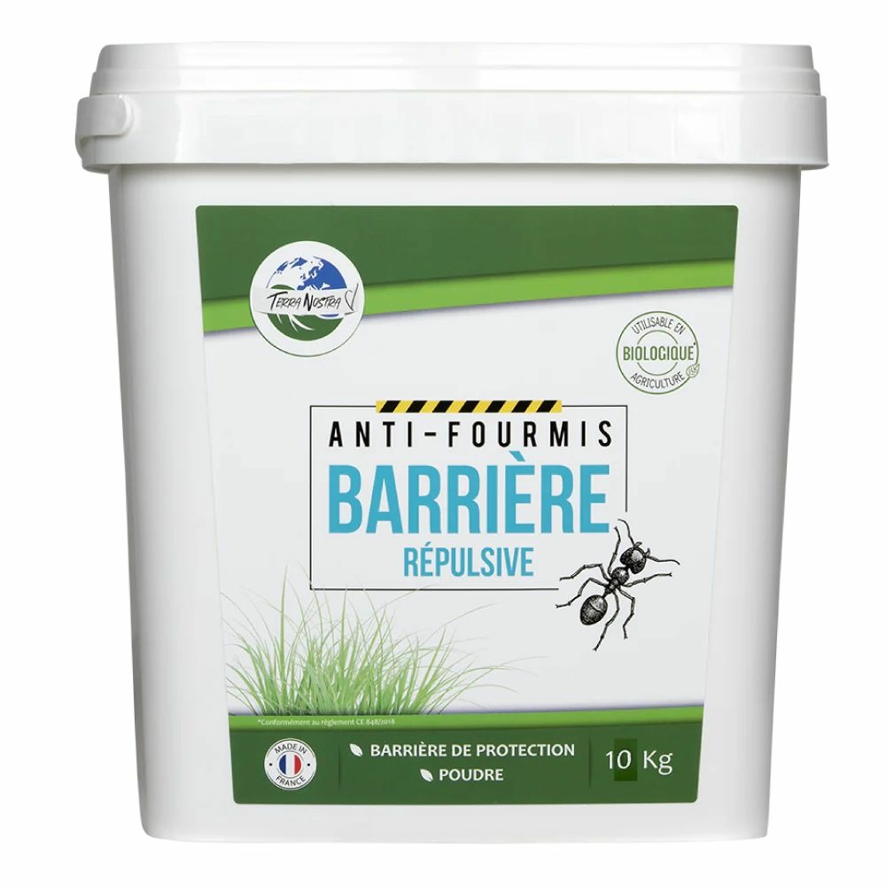 Anti-fourmis - poudre barrière répulsive - prêt à l'emploi - seau 10 kg