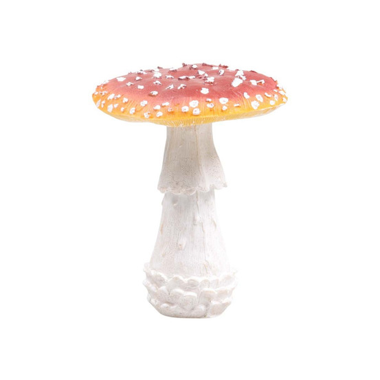 Champignon amanite tue-mouche en résine taille s : 15 x 15 x 18 cm