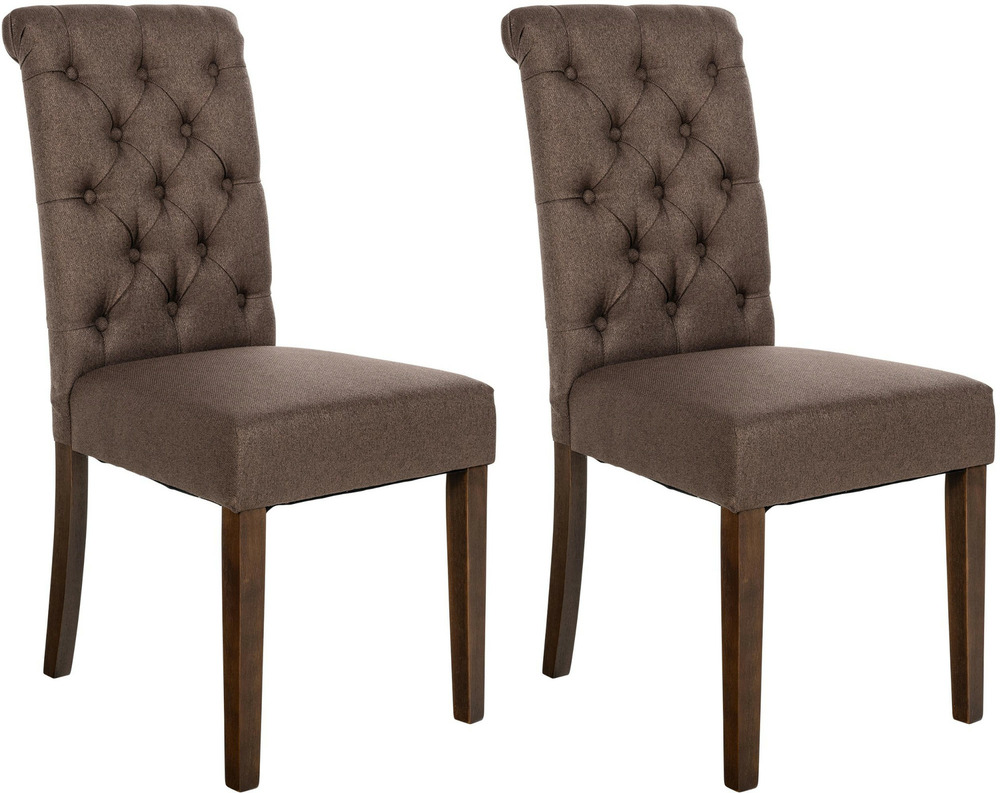 Lot de 2 chaises de salle à manger tissu lisburn