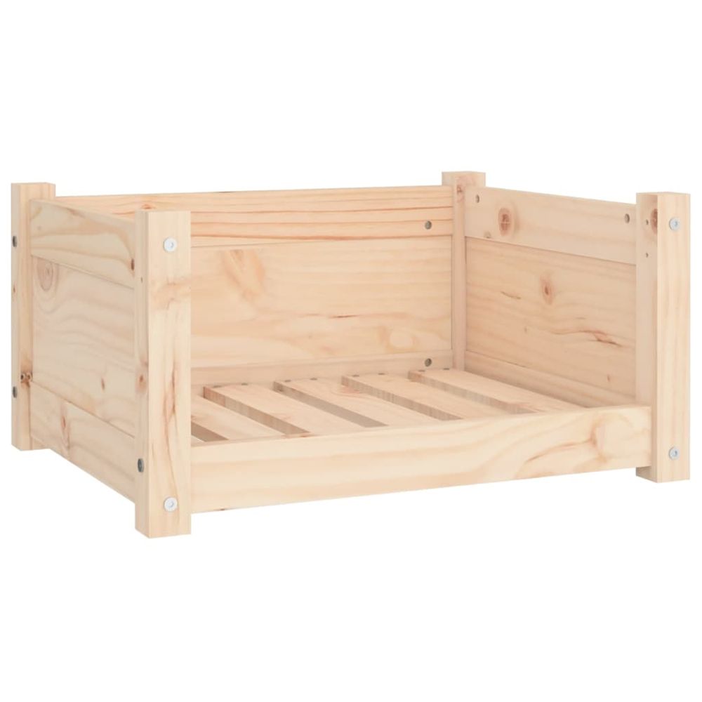 Lit pour chien 55,5 x 45,5 x 28 cm bois de pin massif