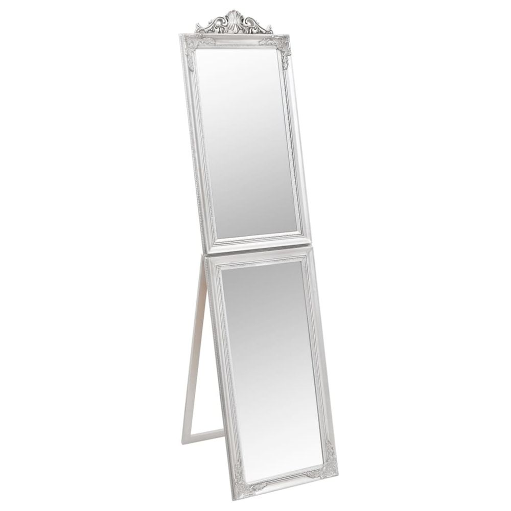 Miroir sur pied argenté 45x180 cm