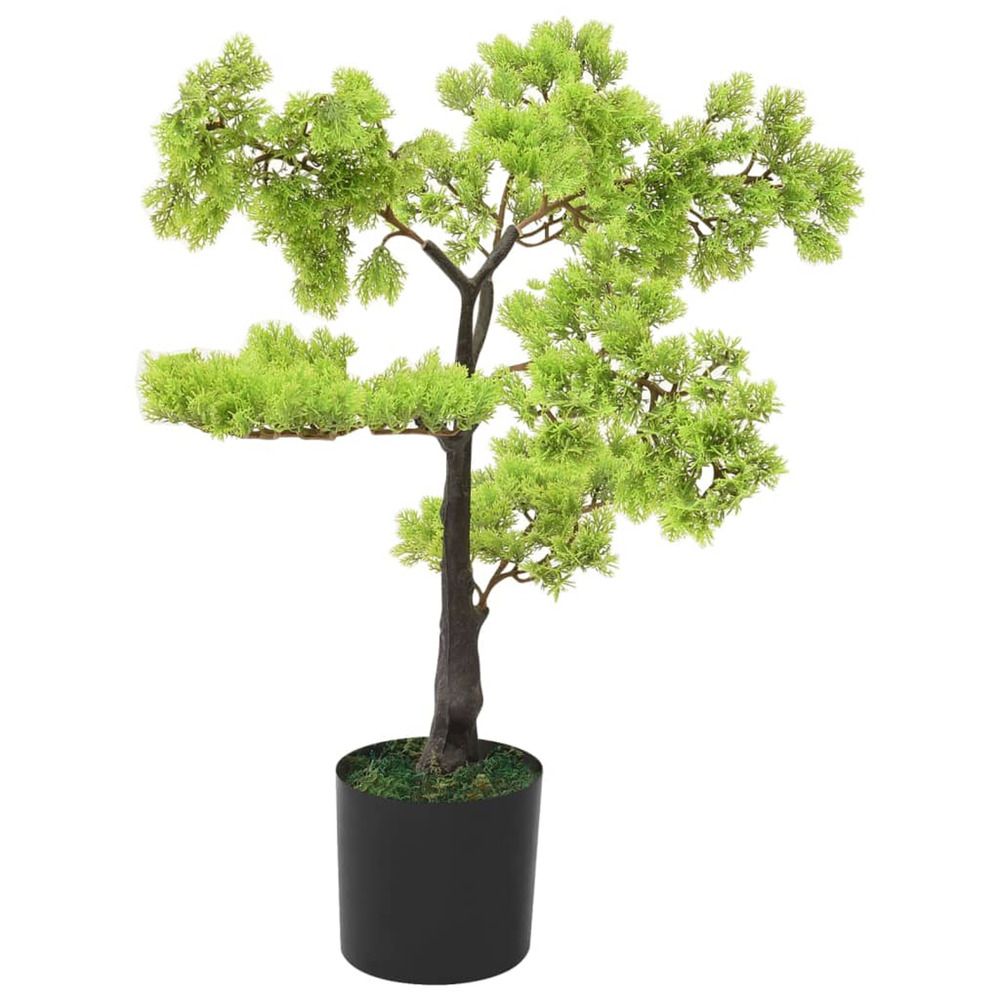 Bonsaï de cyprès artificiel avec pot 60 cm vert