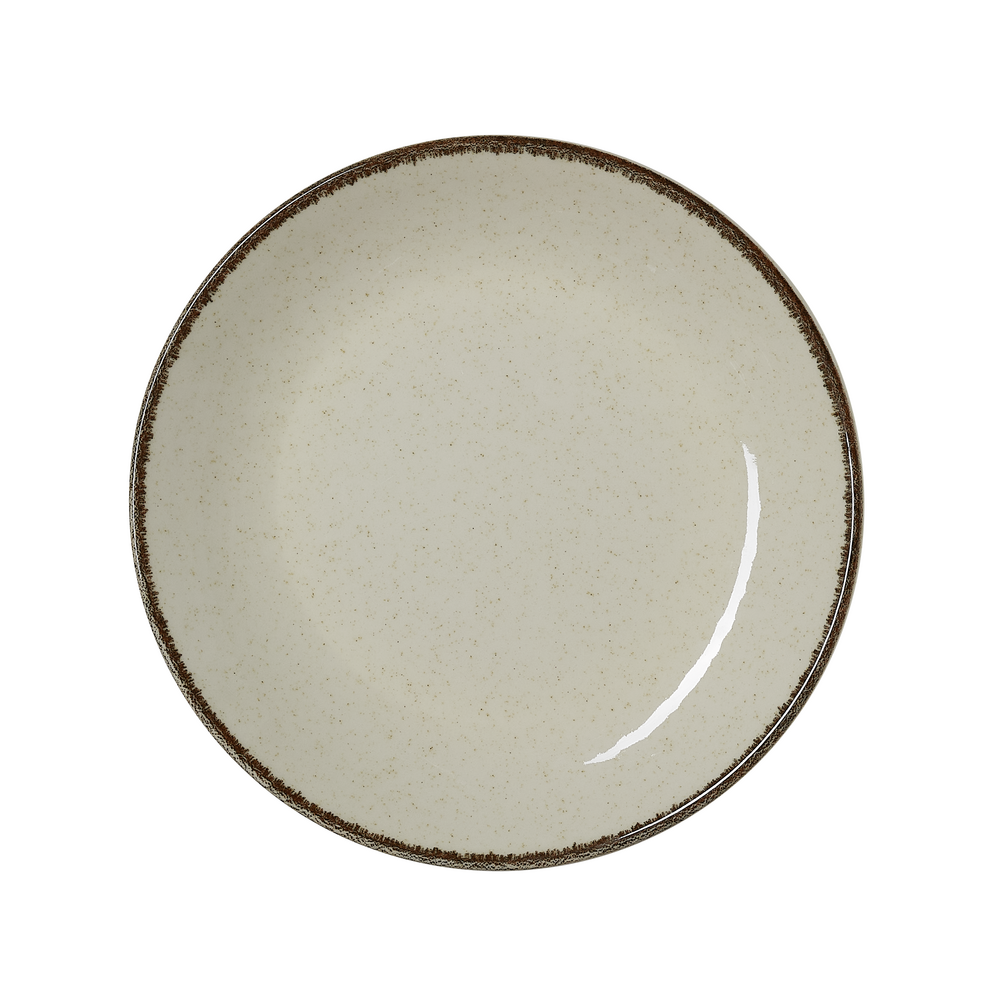 Lot de 6 assiettes en porcelaine sable h 30 mm ø 210 mm - was germany