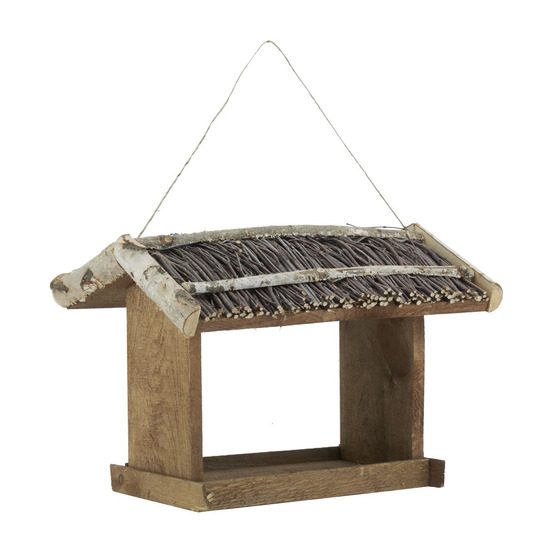 Mangeoire à oiseaux en bouleau et en pin