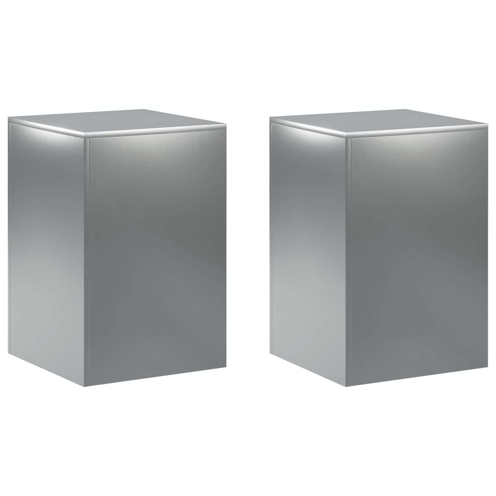 Support de plante 2 pcs argenté 40 x 40 x 60 cm