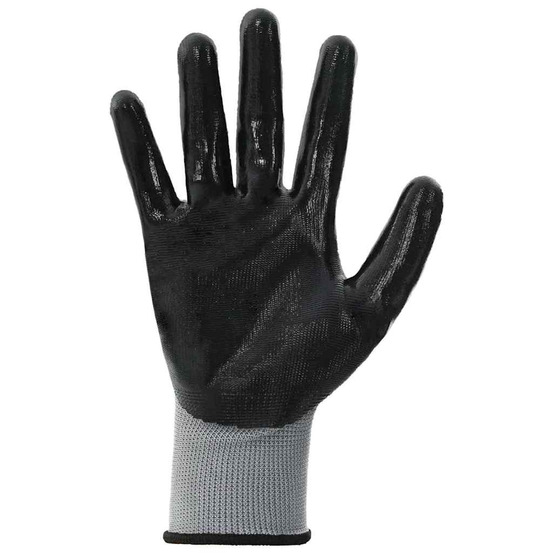 Gants de travail 24 pcs gris et noir 10 / xl polyester