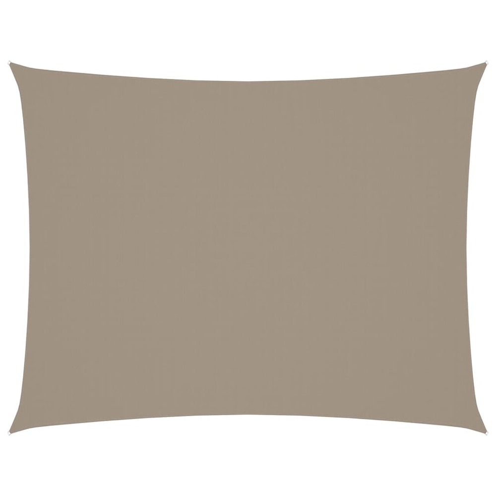 Voile de parasol tissu oxford rectangulaire 6x7 m taupe