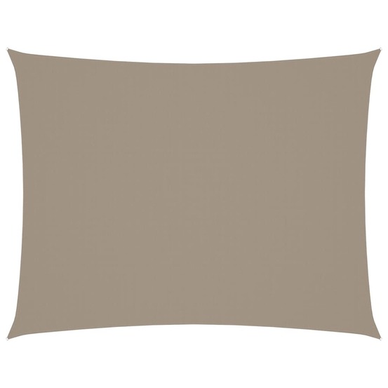 Voile de parasol tissu oxford rectangulaire 6x7 m taupe