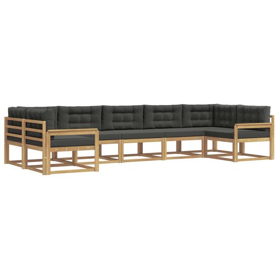 Ensemble de canapés d'extérieur 7 pc blanc et anthracite