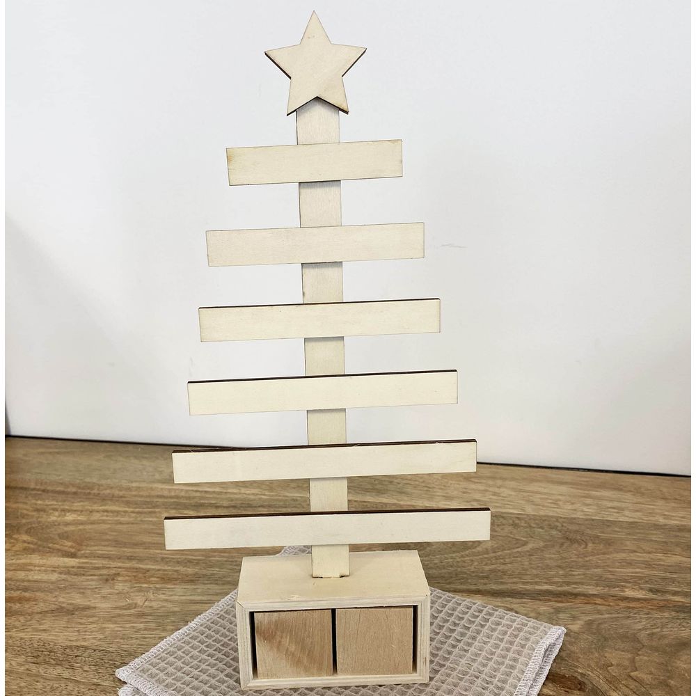 Sapin de l'avent en bois