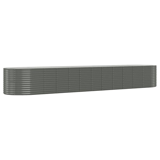 Lit surélevé de jardin acier enduit de poudre 507x100x68cm gris