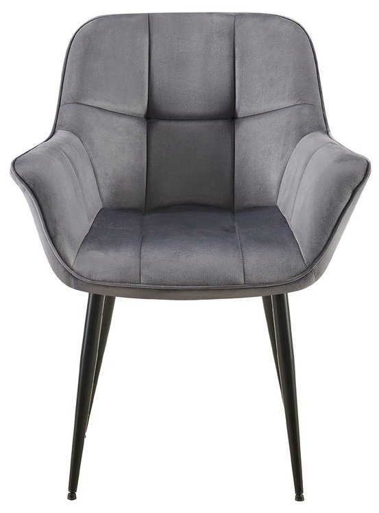 Chaise de salle à manger en velours roseville