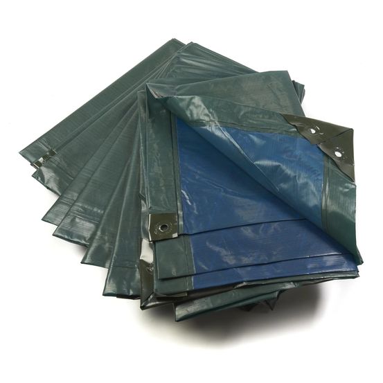 Bâche, verte/bleue, extrêmement résistante 150 g/m², 4 x 6 m