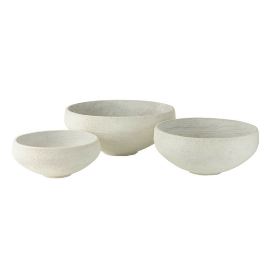 Lot de 3 cache-pots en argile