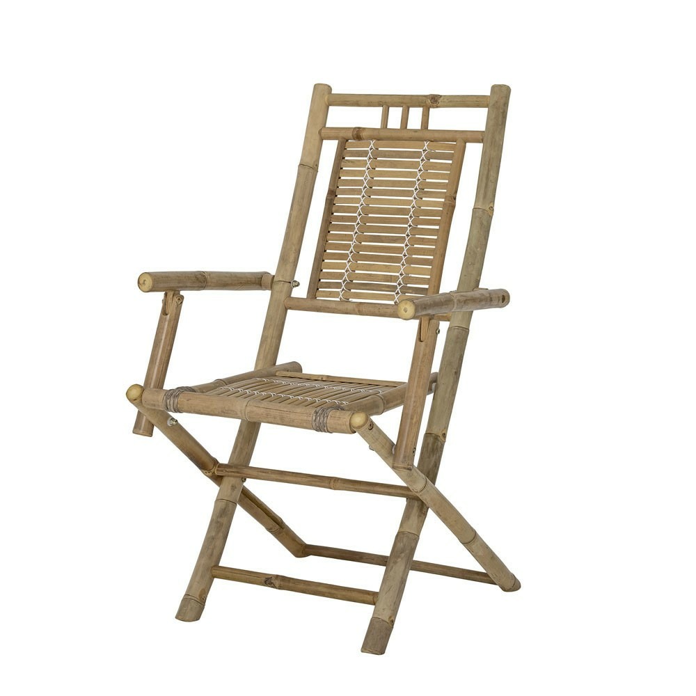 Chaise de jardin pliable sole en bambou