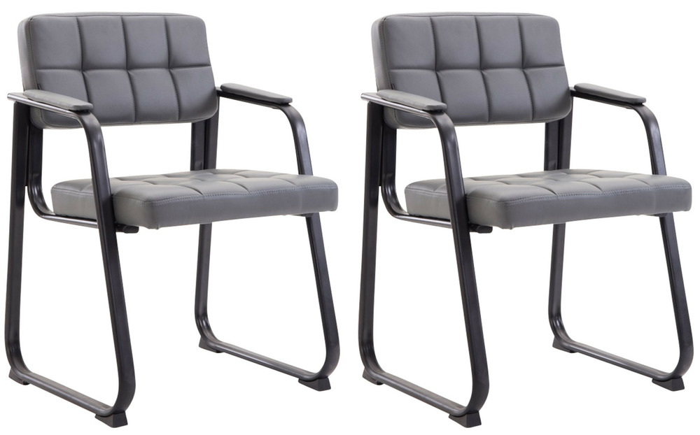 Lot de 2 chaises visiteur canada b simili cuir