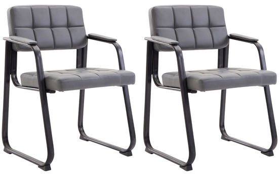 Lot de 2 chaises visiteur canada b simili cuir