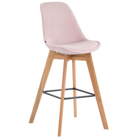 Tabouret de bar metz velours naturel