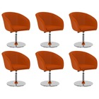 Chaises de salle à manger 6 pcs orange similicuir