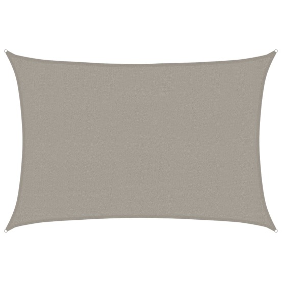 Voile d'ombrage 160 g/m² rectangulaire gris clair 2,5x3,5m pehd