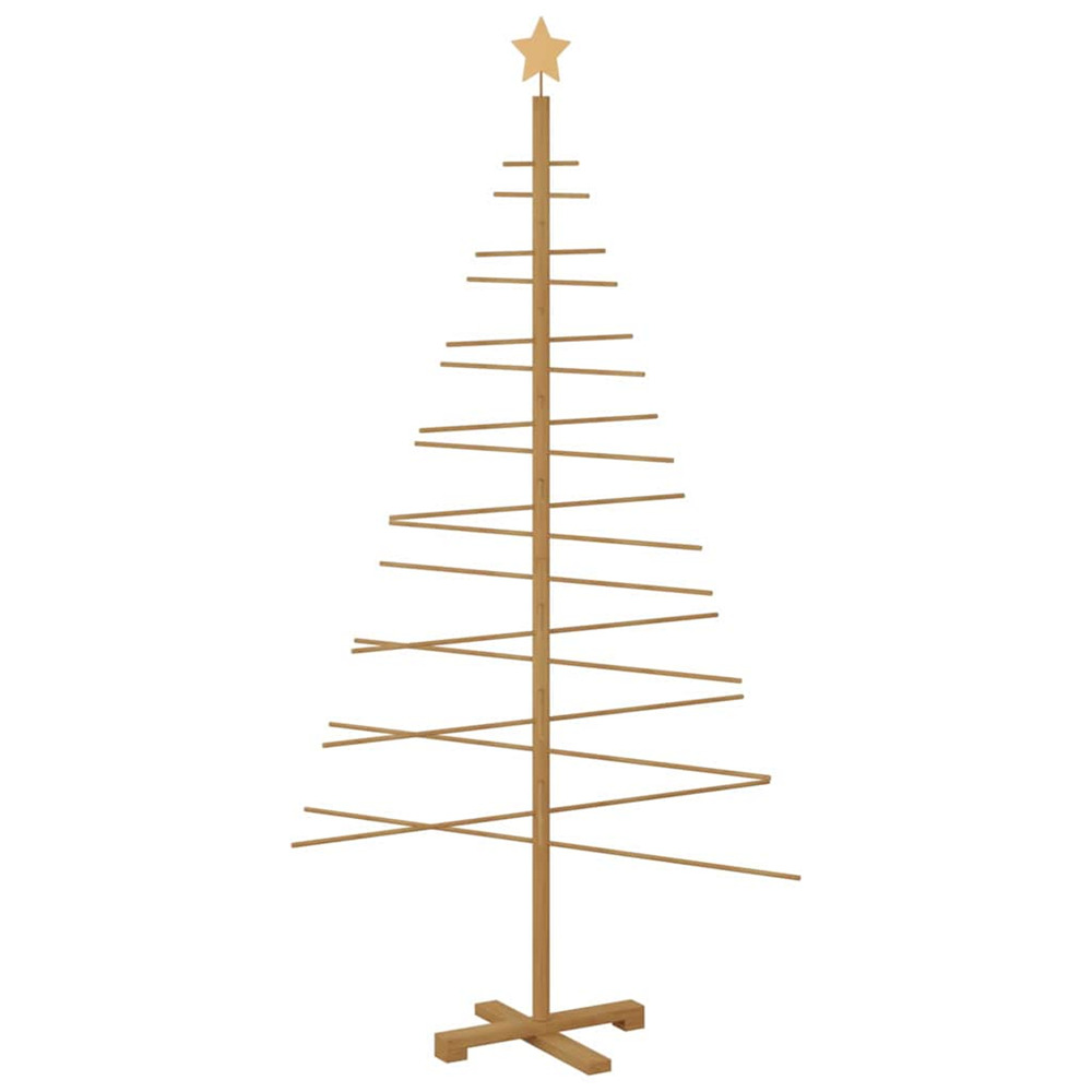 Arbre de noël en bois avec support marron 180 cm bambou