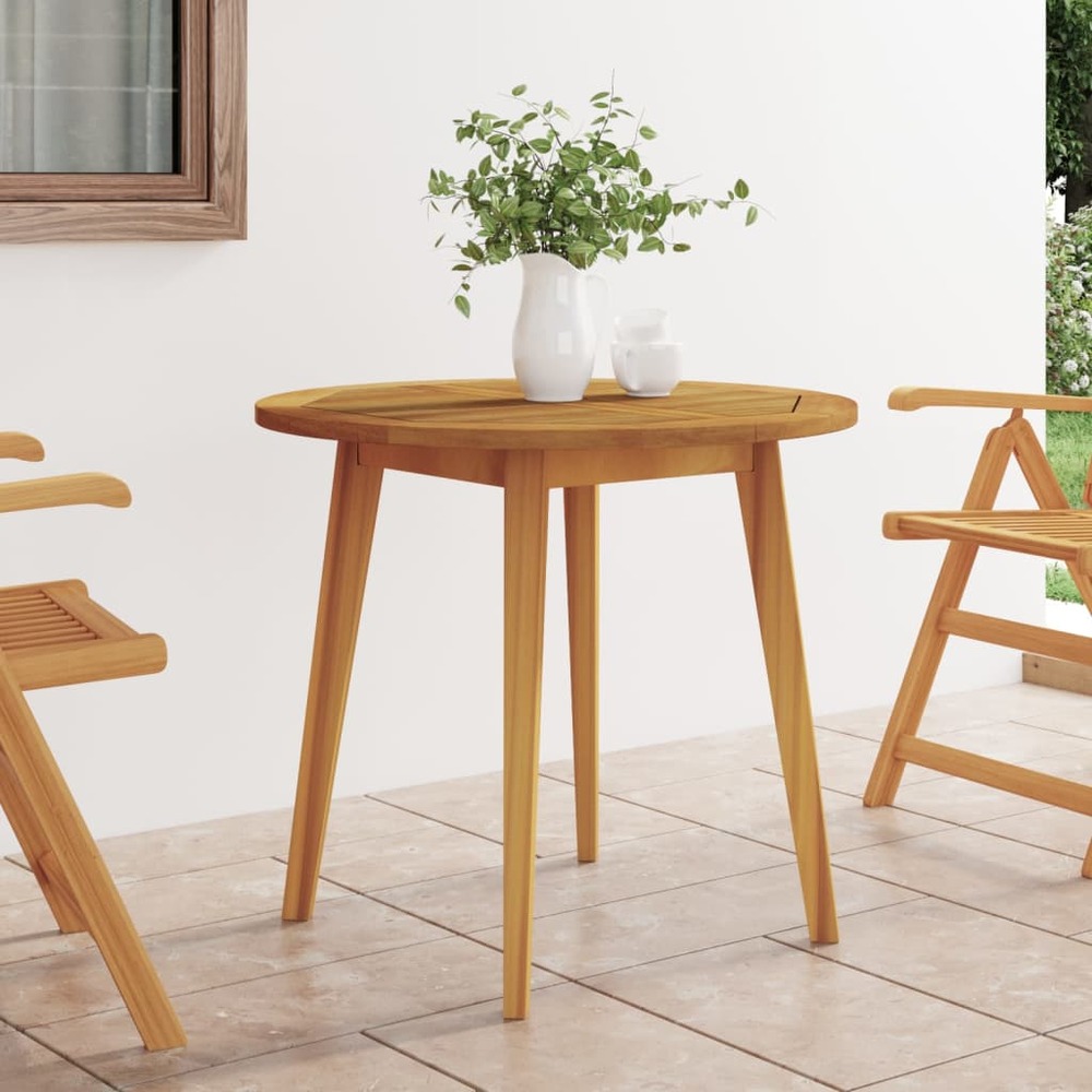 Table de jardin ø85x75 cm bois d'acacia solide