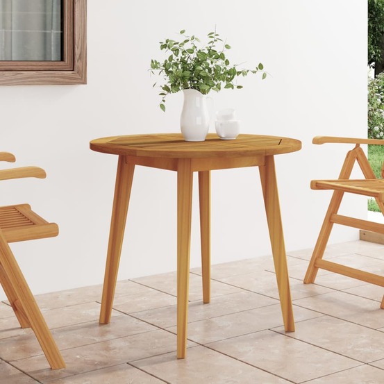 Table de jardin ø85x75 cm bois d'acacia solide