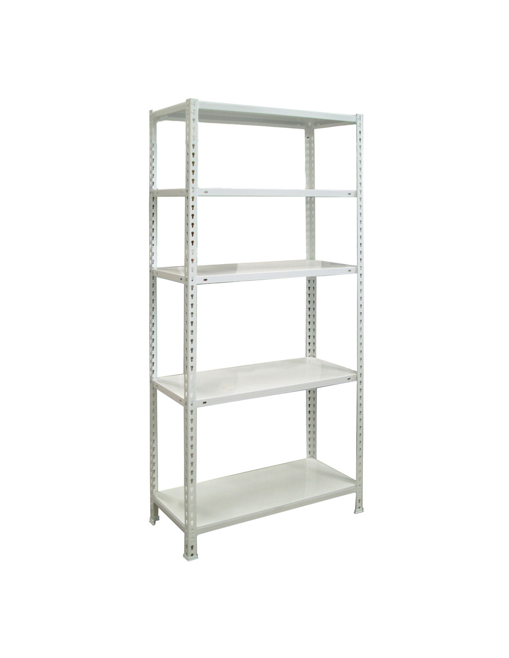 Etagère légère sans vis ecoclick mini 5/400 blanc blanc 1800x800x400 - simonrack